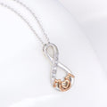 Infinity Pendant Necklace With Stones - jolics