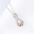 Infinity Pendant Necklace With Stones - jolics