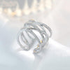 Intertwined Open Sterling Silver Ring - jolics