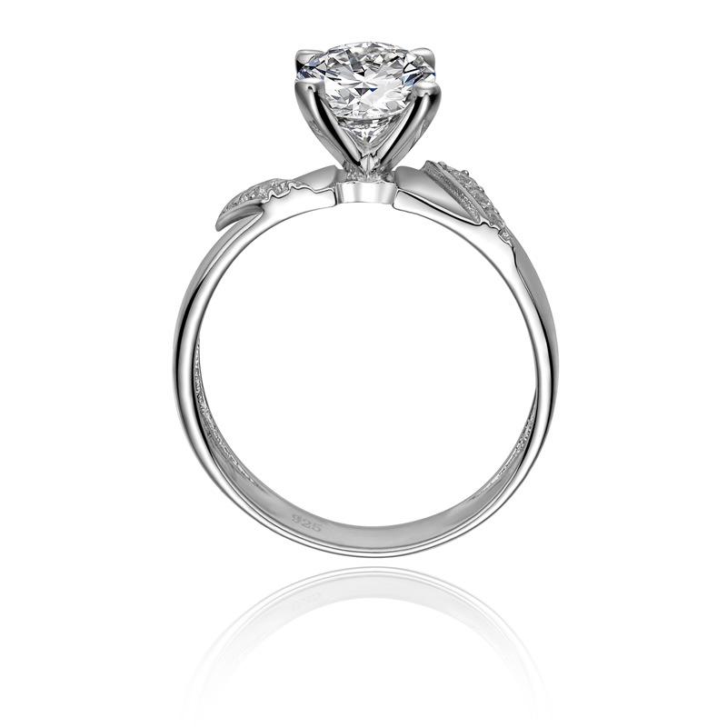 Jolics 1.25ct Round Cut Widen 925 Sterling Silver Ring - jolics