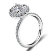 Jolics 3.5CT Oval Cut Halo Wedding & Engagement Ring - jolics