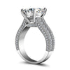 Jolics 5ct Radiant Cut 925 Sterling Silver Engagement Ring - jolics
