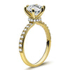 Jolics Classic Yellow Gold Round Cut With Six Claws 925 Sterling Silver Engagedment & Weedding Ring - jolics