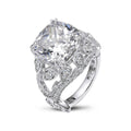 Jolics Cushion Cut Double Prong Sterling Silver Engagement Ring - jolics