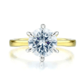 Jolics Handmade 1.5 CT Classic Round Cut Solitaire Engagement Ring - jolics