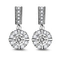 Jolics Handmade 3.5CT Round Cut 925 Sterling Silver Earrings - jolics