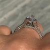 Jolics Handmade 4CT Pear Cut 925 Sterling Silver Engagement Ring - jolics