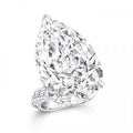 Jolics Handmade 5.0 CT Flawless Pear Cut Bypass Sterling Silver Ring - jolics