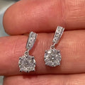 Jolics Handmade 5CT Round Cut 925 Sterling Silver Earrings - jolics