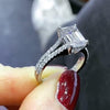 Jolics Handmade 7CT Radiant Cut 925 Sterling Silver Wedding Ring - jolics