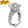 Jolics Handmade 9.5 CT Asscher Cut Sterling Silver Engagement Ring JI0111 - jolics