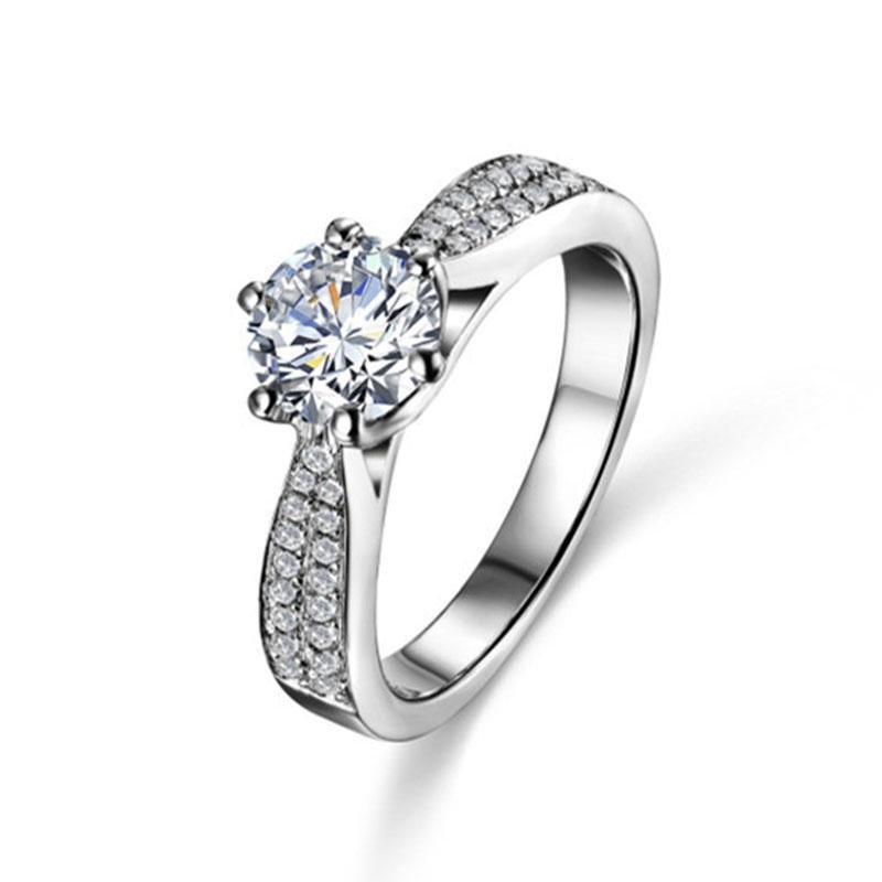 Jolics Handmade Classic Solitaire 925 Sterling Silver Engagement Ring ...