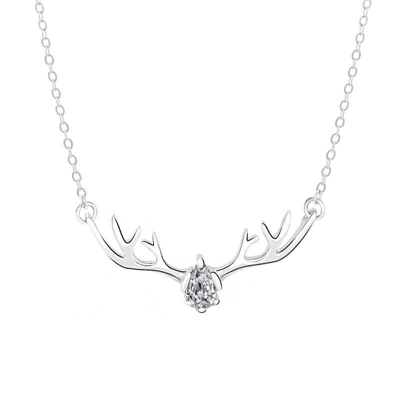 Jolics Handmade Elk 925 Sterling Silver Pendant Necklace - jolics