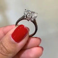 Jolics Handmade Heart Cut 925 Sterling Silver classic Engagement Ring - jolics