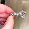 Jolics Handmade Heart Cut 925 Sterling Silver Ring - jolics