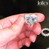Jolics Handmade Heart Cut 925 Sterling Silver Wedding Set - jolics