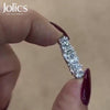 Jolics Handmade Multi Cut Sterling Silver Wedding Band - jolics