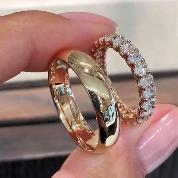 Jolics Handmade Opal Cut 925 Sterling Silver Engagement Set Ring - jolics