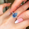 Jolics Handmade Pear Cut 925 Sterling Silver Engagement Ring - jolics