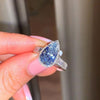 Jolics Handmade Pear Cut 925 Sterling Silver Engagement Ring - jolics