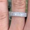 Jolics Handmade Princess Cut 925 Sterling Silver Party Engagement Ring - jolics