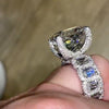 Jolics Handmade Radiant Cut 925 Sterling Silver Party & Engagement Ring - jolics