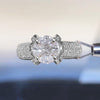 Jolics Handmade Round Cut 925 Sterling Silver Classic Party Engagement Ring - jolics