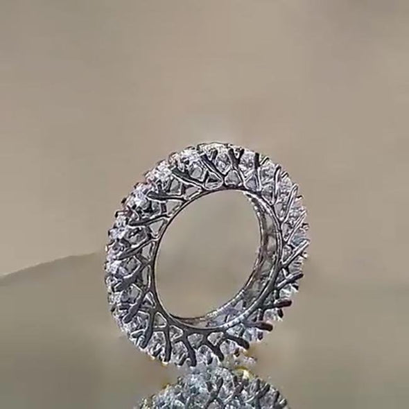 Jolics Handmade Round Cut Band Ring for Party & Engagement - jolics