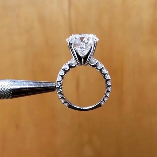 Jolics Handmade Round Cut Diamond 925 Sterling Silver Party Engagement Ring - jolics