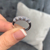 Jolics Handmade Round Cut Five Stone Engagement Ring - jolics
