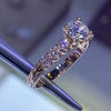 Jolics Handmade Round Cut Halo Diamond 925 Sterling Silver Party & Engagement Ring - jolics