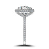 Jolics Handmade Round Cut Halo Diamond 925 Sterling Silver Party & Engagement Ring - jolics