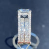 Jolics Handmade Round Cut Sterling Silver Engagement Ring - jolics