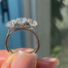 Jolics Handmade Round Cut Three Stone 2.3ct 925 Sterling Silver Engagement Ring - jolics