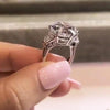 Jolics Handmade Round Cut Three Stone Diamond 925 Sterling Silver Party & Engagement Ring - jolics