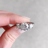 Jolics Handmade Round Cut Three Stone Diamond 925 Sterling Silver Party & Engagement Ring - jolics