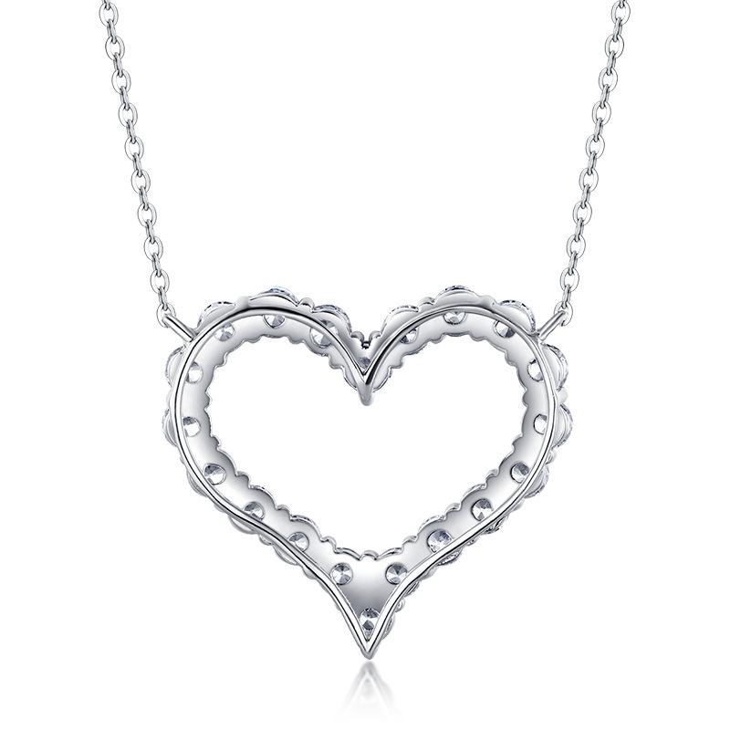 Jolics Heart Hollow Sterling Silver Pendant - jolics