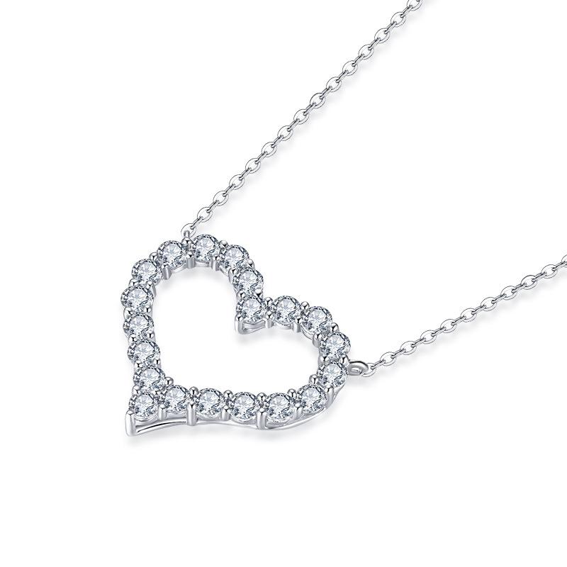 Jolics Heart Hollow Sterling Silver Pendant - jolics