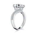 Jolics Oval Cut Bypass Under Halo Engagement Ring - jolics