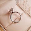 Jolics Oval Cut Halo Created White Sapphire Engagement Ring - jolics