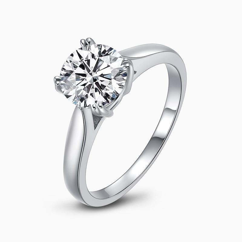 Jolics Round Cut Double Prong Engagement Ring - jolics