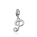 Letters Collection Initial Letter A-Z 925 Sterling Silver Charms for Bracelet - jolics