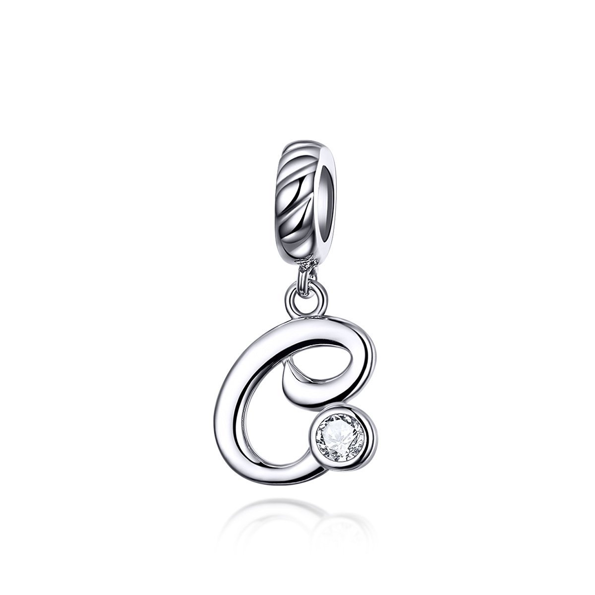 Letters Collection Initial Letter A-Z 925 Sterling Silver Charms for Bracelet - jolics