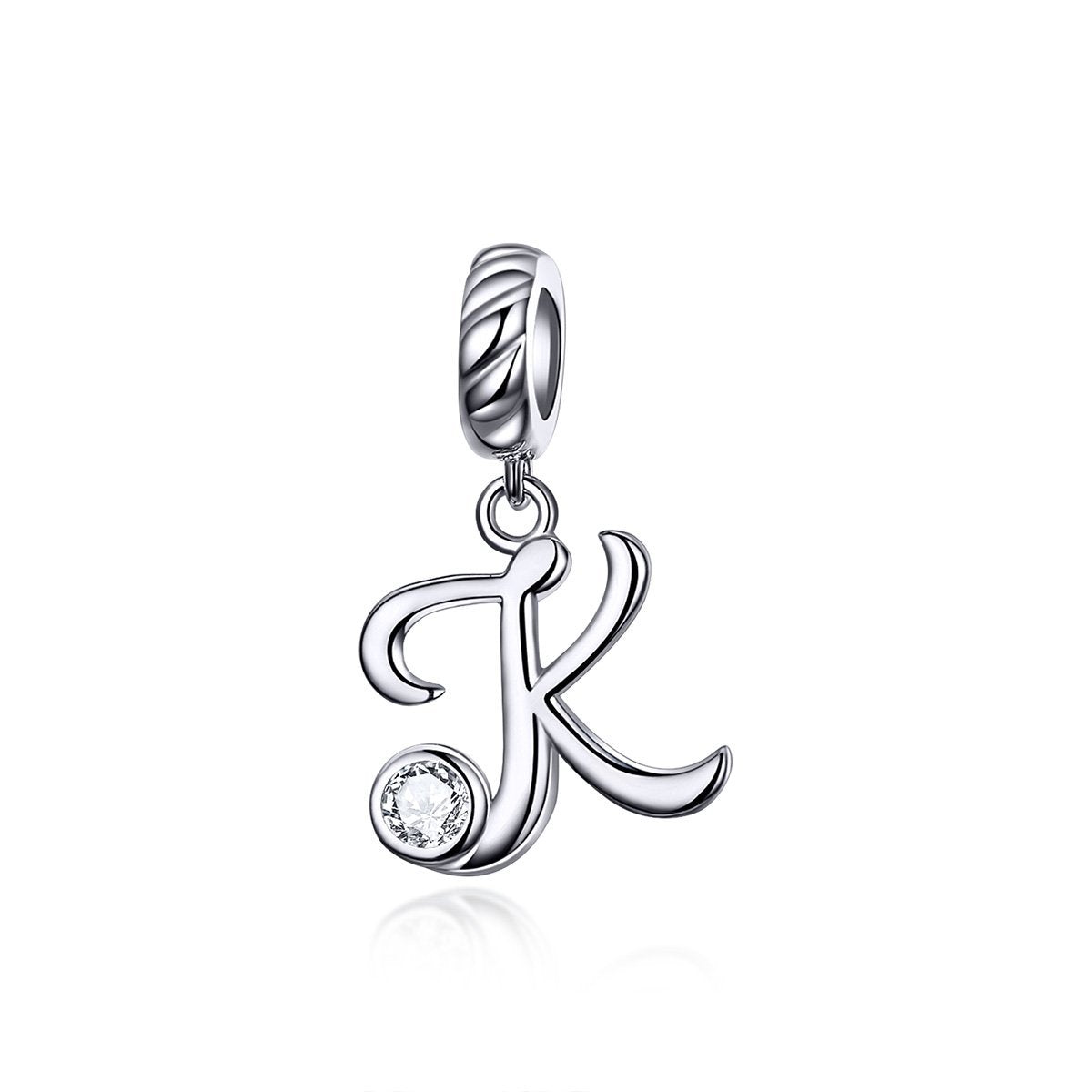 Letters Collection Initial Letter A-Z 925 Sterling Silver Charms for Bracelet - jolics