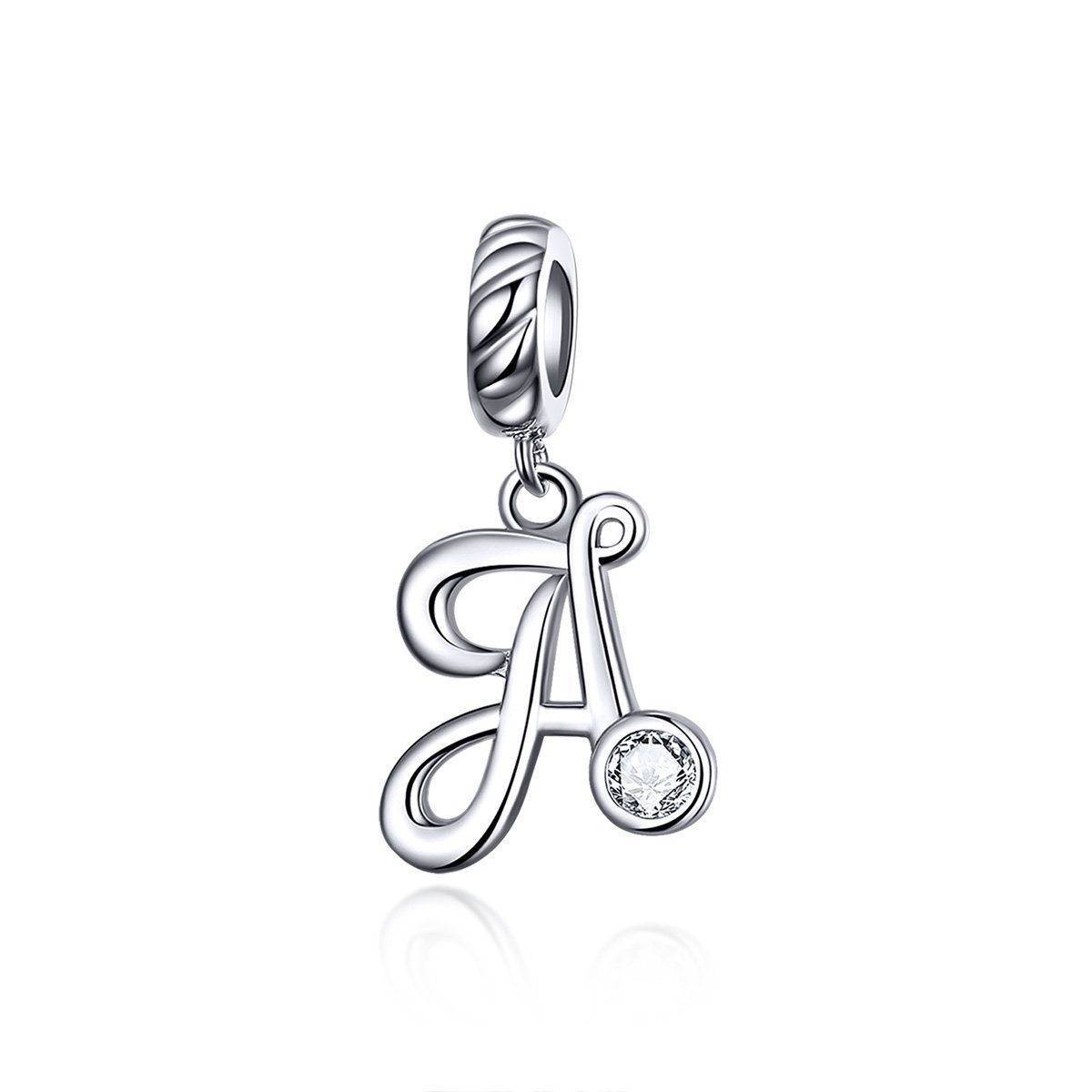 Letters Collection Initial Letter A-Z 925 Sterling Silver Charms for Bracelet - jolics