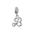 Letters Collection Initial Letter A-Z 925 Sterling Silver Charms for Bracelet - jolics