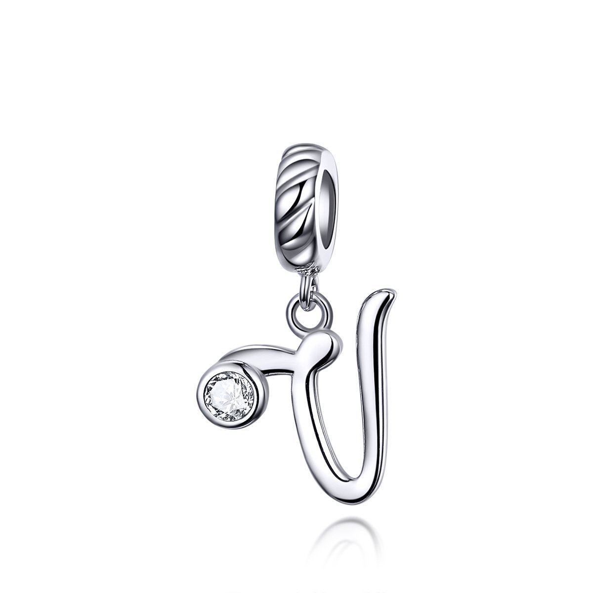 Letters Collection Initial Letter A-Z 925 Sterling Silver Charms for Bracelet - jolics