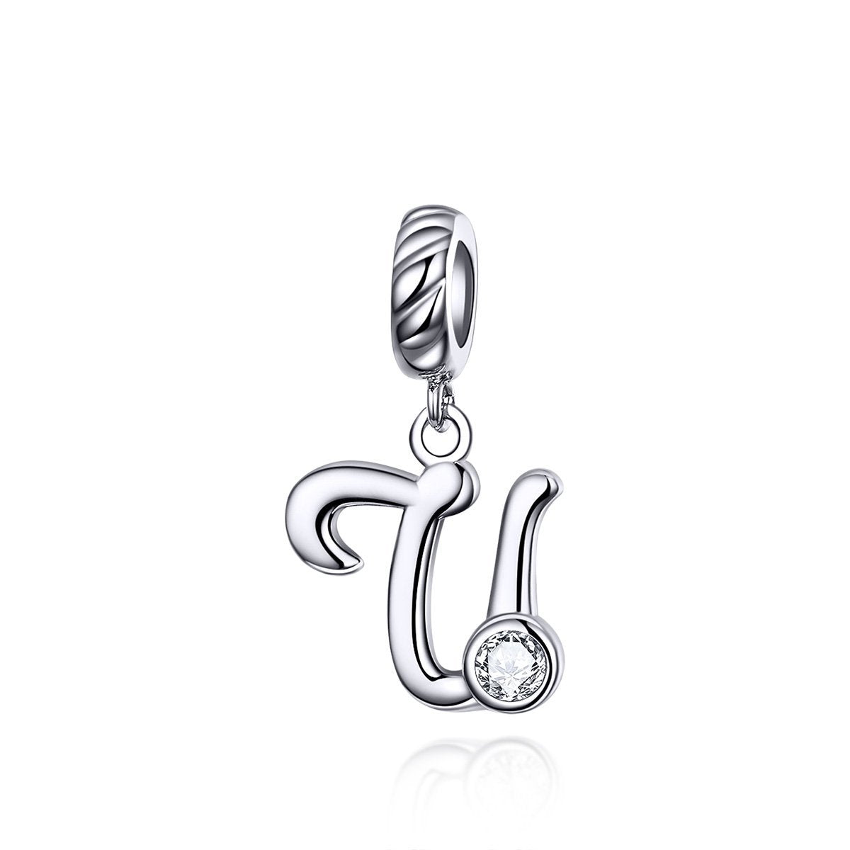 Letters Collection Initial Letter A-Z 925 Sterling Silver Charms for Bracelet - jolics