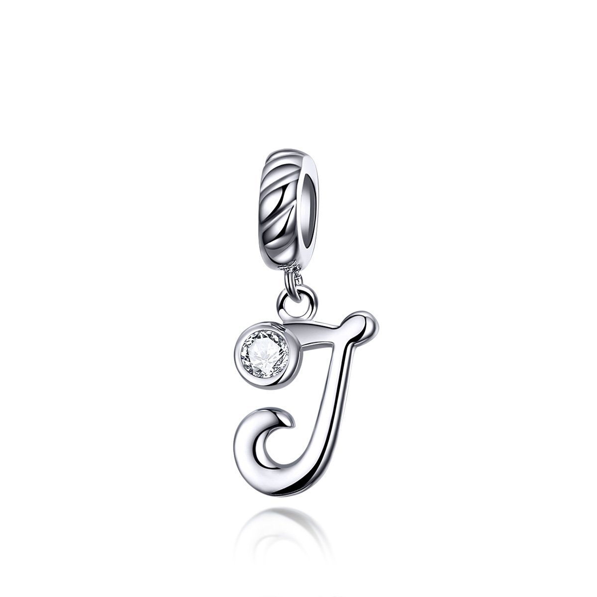 Letters Collection Initial Letter A-Z 925 Sterling Silver Charms for Bracelet - jolics