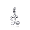 Letters Collection Initial Letter A-Z 925 Sterling Silver Charms for Bracelet - jolics